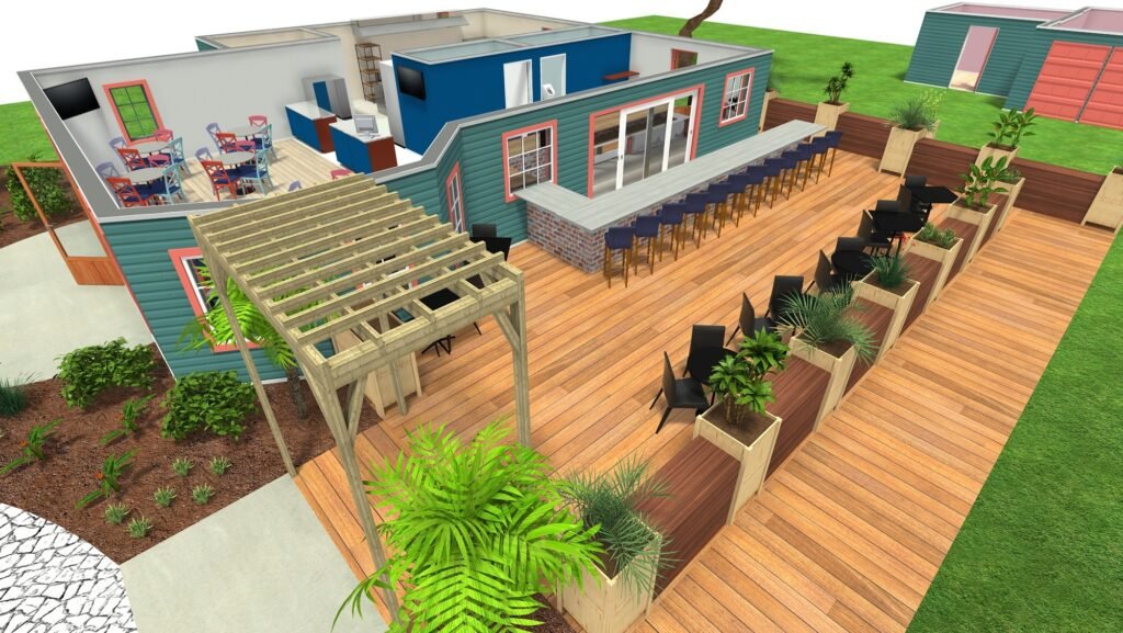 Rendering of the new Bruiser's in Covington with its outdoor deck