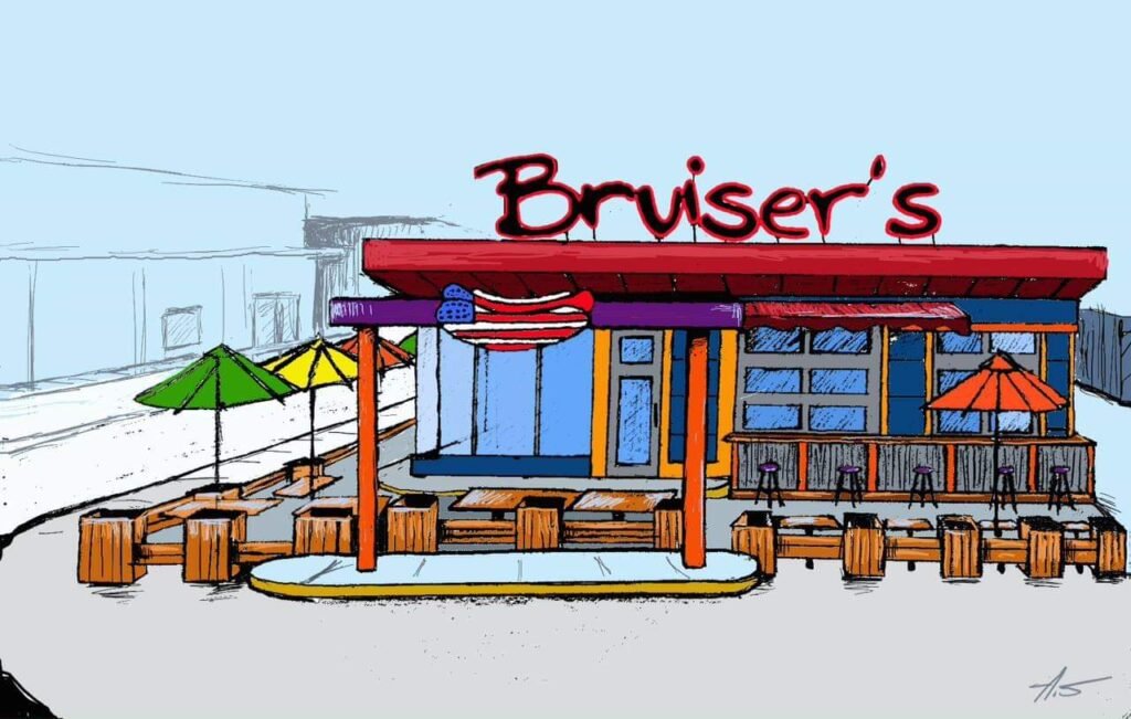 Drawing of the original Bruiser's in Slidell