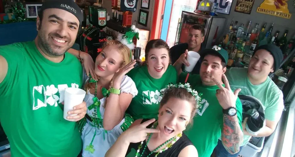 The Bruiser's crew dressed in green for the St. Patrick's Day parade